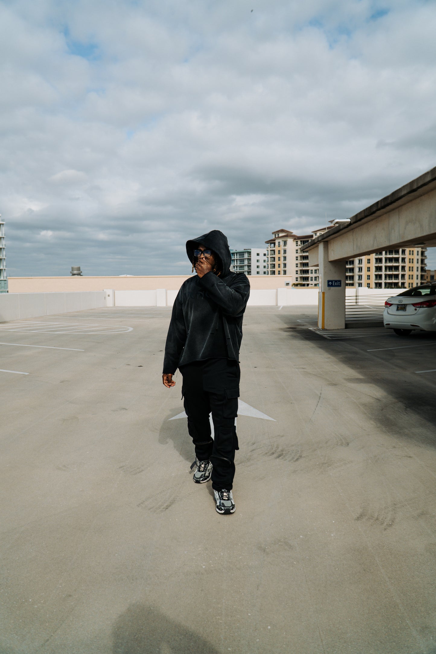 oversized distressed hoodie