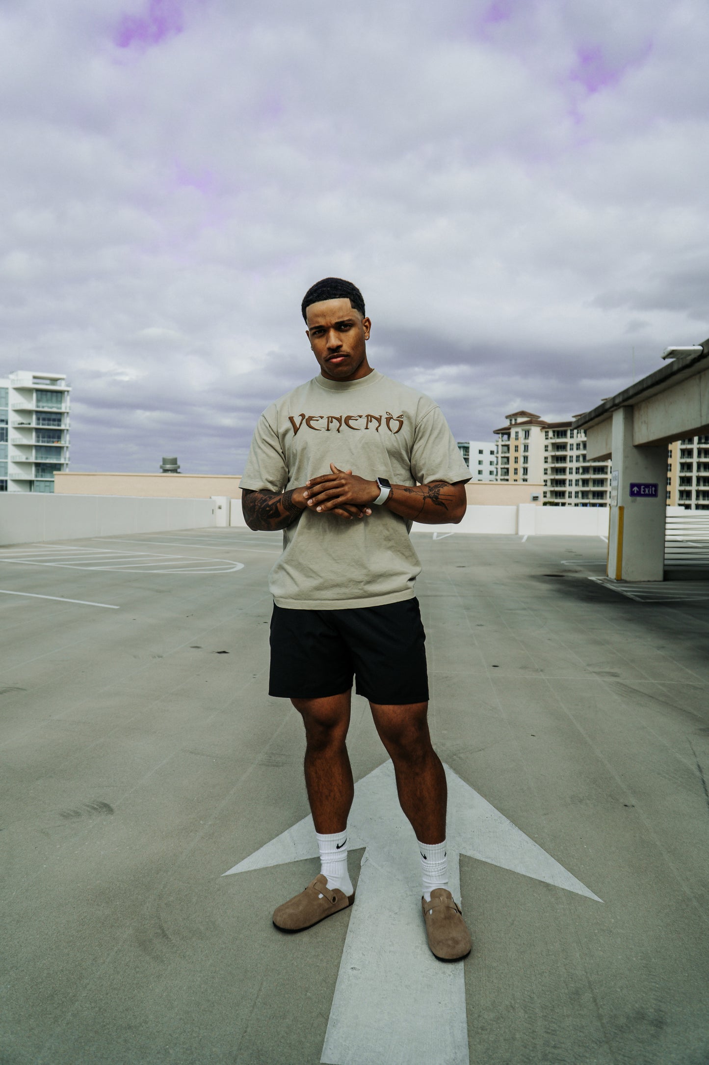 beige oversized shirt