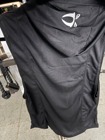 Black short sleeve hoodie