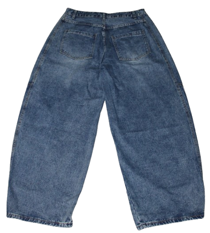 camo print barrel jeans
