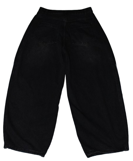 Cheetah print barrel jeans