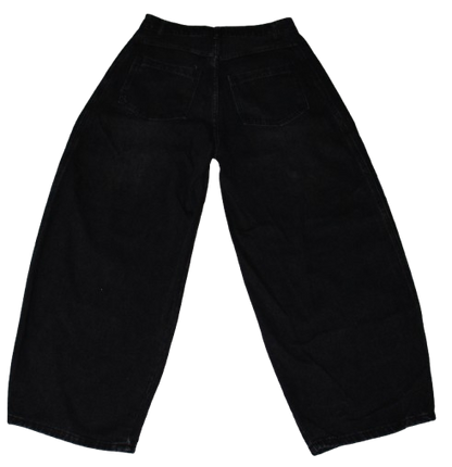 floral print barrel jeans